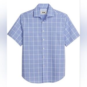 JOSEPH ABBOUD Men  SIZE L. Men's Blue Checkered Shirt